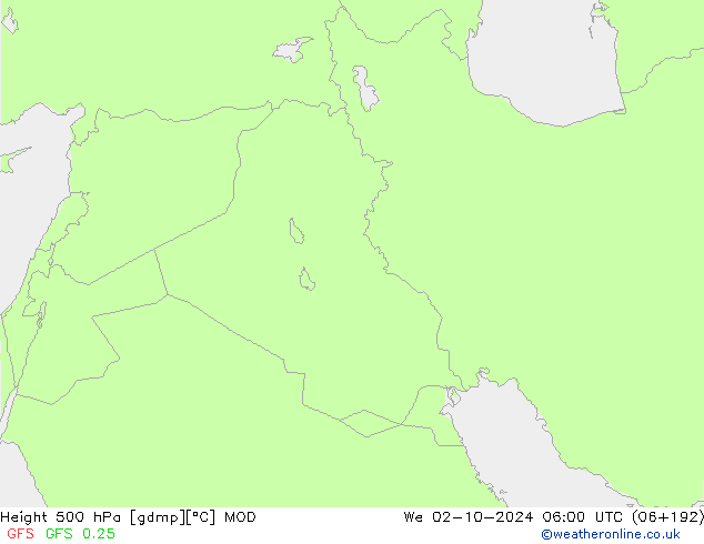 Hoogte 500 hPa MOD wo 02.10.2024 06 UTC