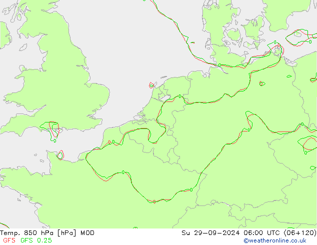 Temp. 850 hPa MOD Dom 29.09.2024 06 UTC