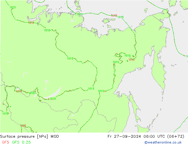 Luchtdruk (Grond) MOD vr 27.09.2024 06 UTC