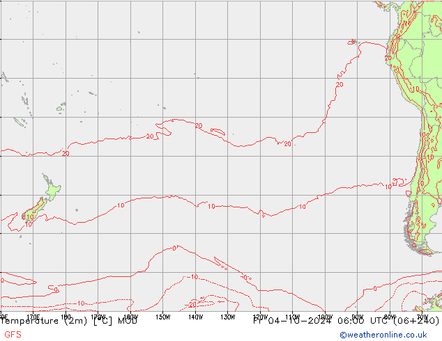 Temperature (2m) MOD Fr 04.10.2024 06 UTC