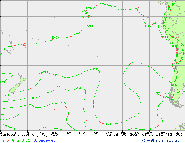 Atmosférický tlak MOD So 28.09.2024 06 UTC