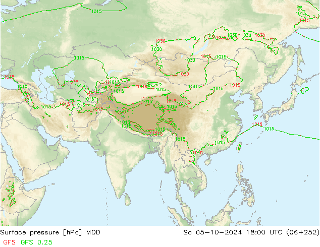 Yer basıncı MOD Cts 05.10.2024 18 UTC