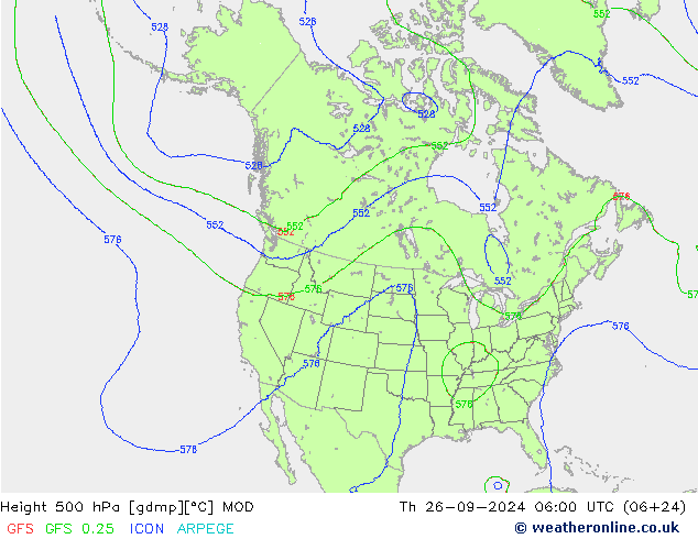 Height 500 hPa MOD Do 26.09.2024 06 UTC