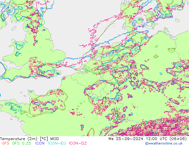 карта температуры MOD ср 25.09.2024 12 UTC