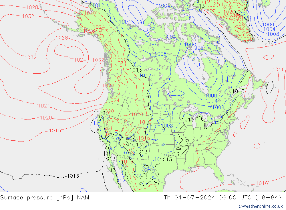 Luchtdruk (Grond) NAM do 04.07.2024 06 UTC