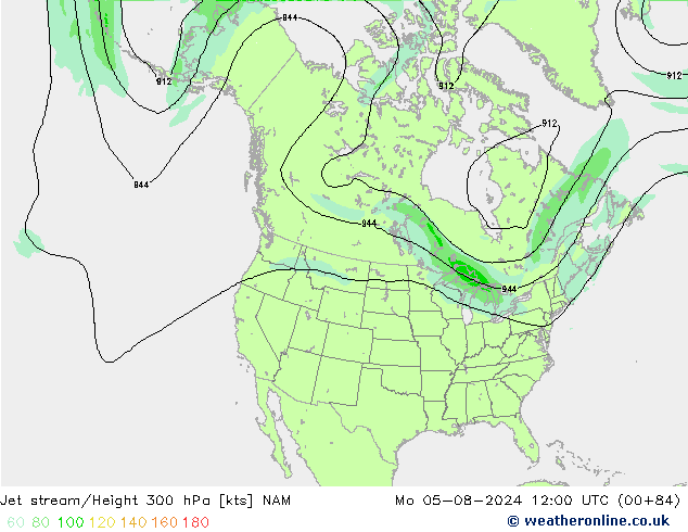 Straalstroom NAM ma 05.08.2024 12 UTC