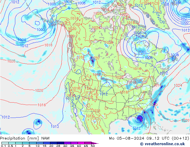 Neerslag NAM ma 05.08.2024 12 UTC