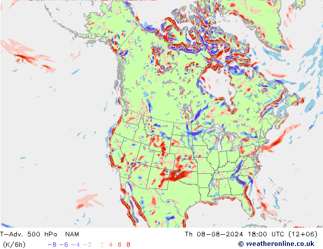 T-Adv. 500 hPa NAM do 08.08.2024 18 UTC