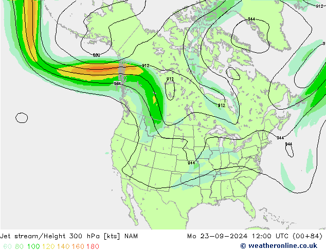 Jet stream NAM Seg 23.09.2024 12 UTC