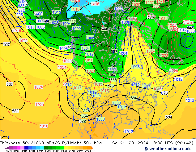 500-1000 hPa Kalınlığı NAM Cts 21.09.2024 18 UTC