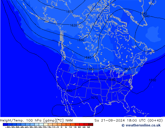 Géop./Temp. 100 hPa NAM sam 21.09.2024 18 UTC