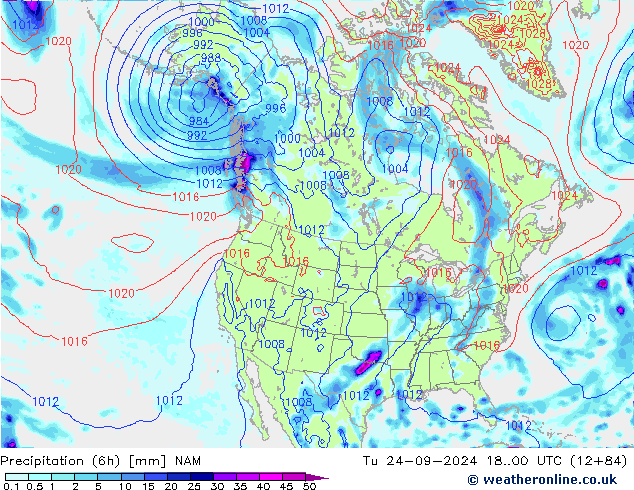 Nied. akkumuliert (6Std) NAM Di 24.09.2024 00 UTC