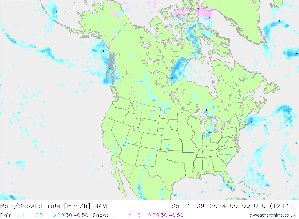 Rain/Snowfall rate NAM So 21.09.2024 00 UTC