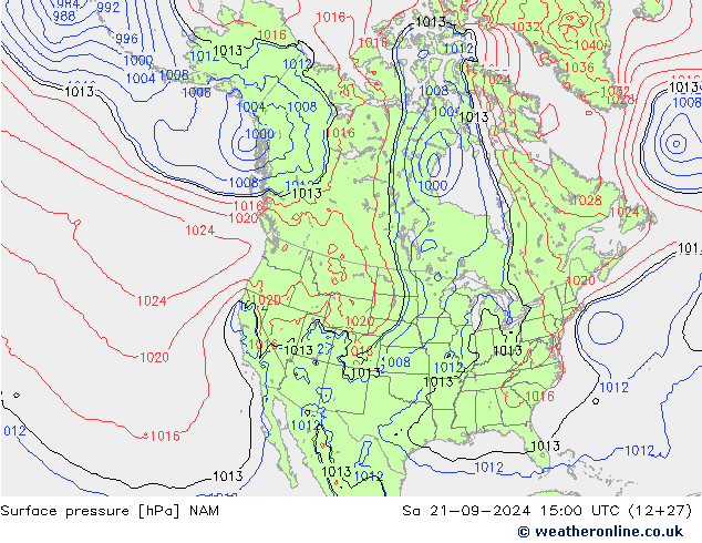 Luchtdruk (Grond) NAM za 21.09.2024 15 UTC