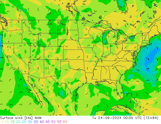 Surface wind NAM Tu 24.09.2024 00 UTC