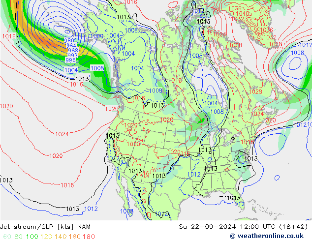 Polarjet/Bodendruck NAM So 22.09.2024 12 UTC