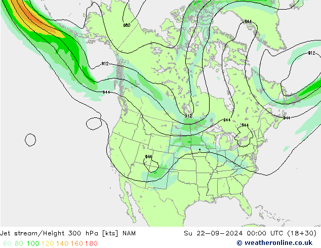 Prąd strumieniowy NAM nie. 22.09.2024 00 UTC