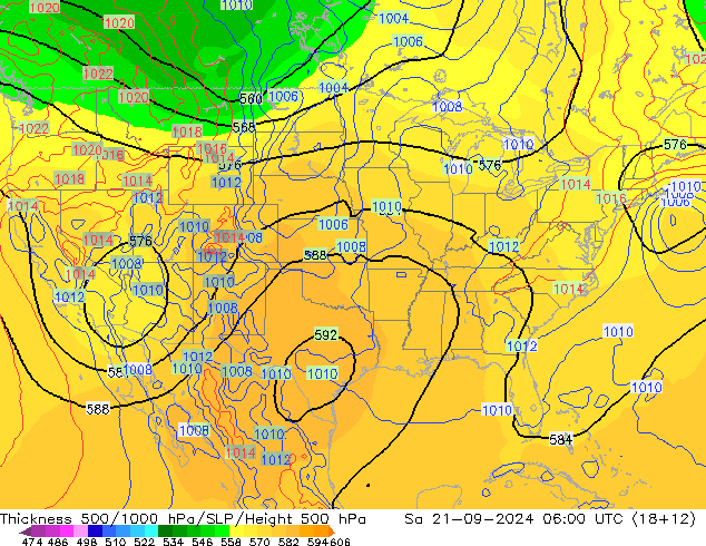 500-1000 hPa Kalınlığı NAM Cts 21.09.2024 06 UTC