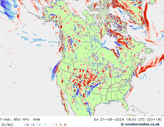 T-Adv. 850 hPa NAM Cts 21.09.2024 18 UTC