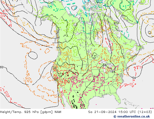 Height/Temp. 925 hPa NAM So 21.09.2024 15 UTC