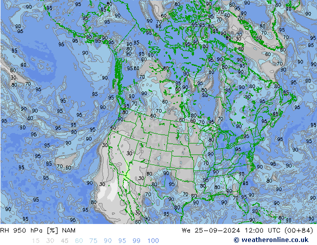 RV 950 hPa NAM wo 25.09.2024 12 UTC