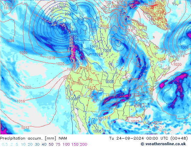 Nied. akkumuliert NAM Di 24.09.2024 00 UTC