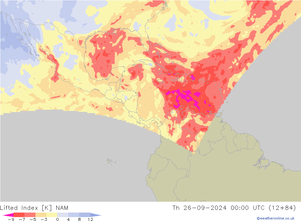 Yükseltgenmiş Indeks NAM Per 26.09.2024 00 UTC