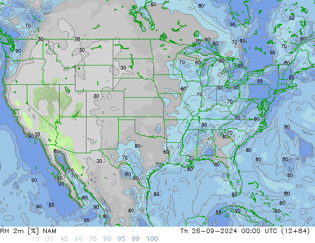 RH 2m NAM Do 26.09.2024 00 UTC