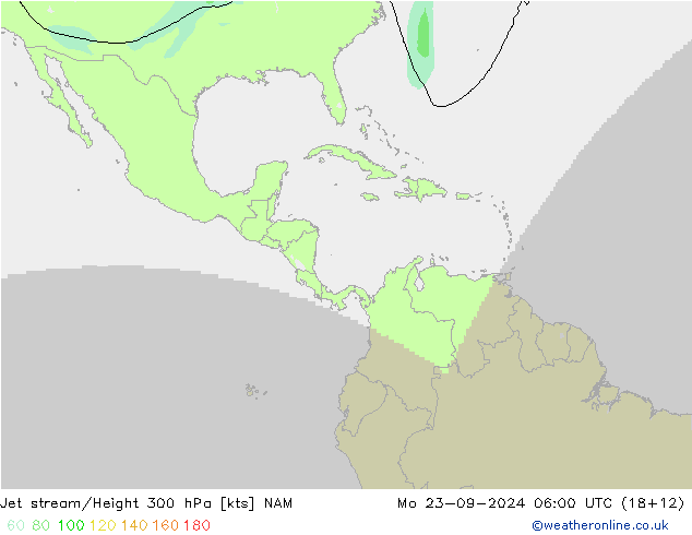 Corrente a getto NAM lun 23.09.2024 06 UTC