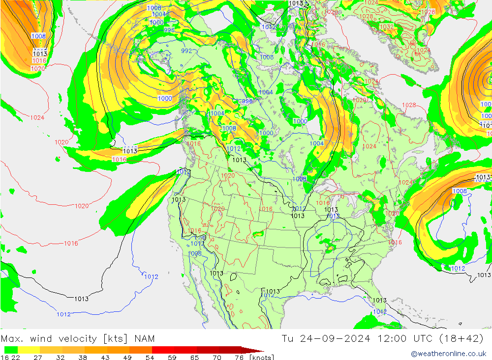 Max. wind velocity NAM Ter 24.09.2024 12 UTC