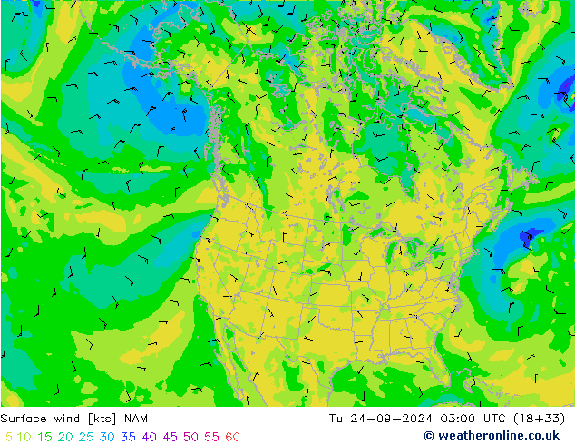 Vent 10 m NAM mar 24.09.2024 03 UTC