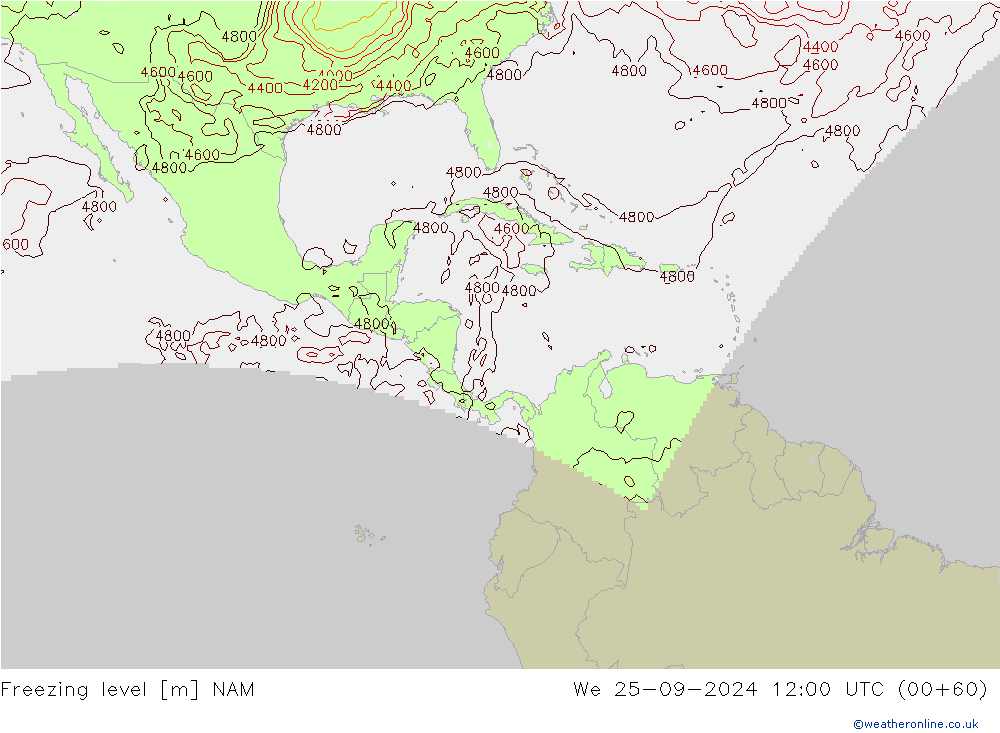 Donma Seviyesi NAM Çar 25.09.2024 12 UTC