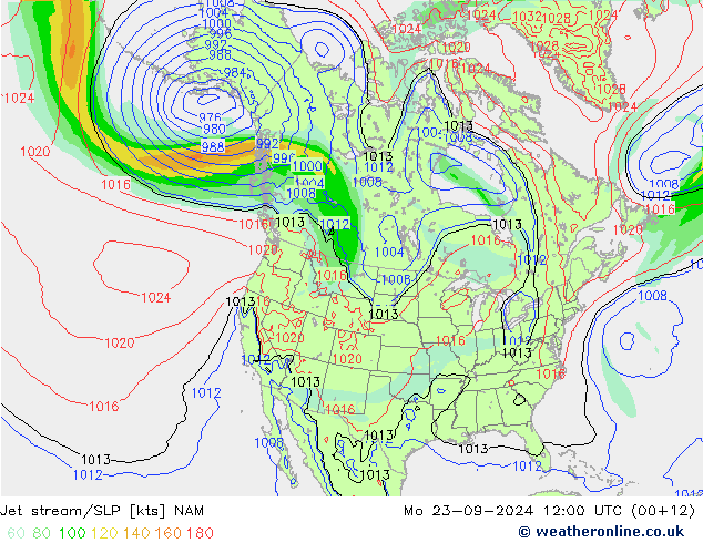 Corrente a getto NAM lun 23.09.2024 12 UTC