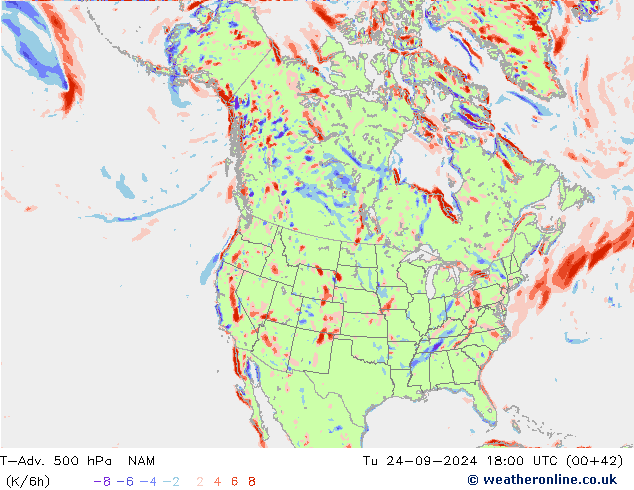 T-Adv. 500 hPa NAM di 24.09.2024 18 UTC