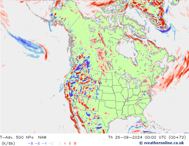 T-Adv. 500 hPa NAM Do 26.09.2024 00 UTC