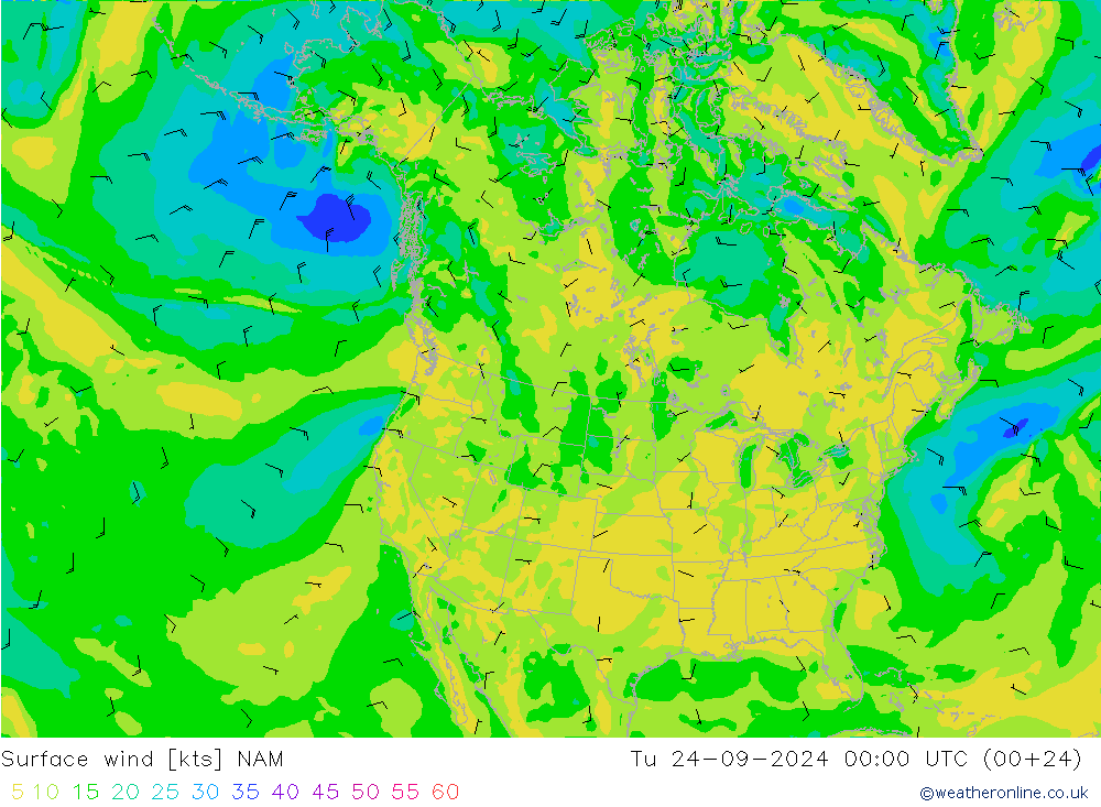 Surface wind NAM Tu 24.09.2024 00 UTC