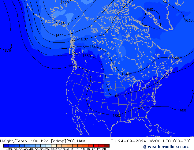 Height/Temp. 100 hPa NAM  24.09.2024 06 UTC