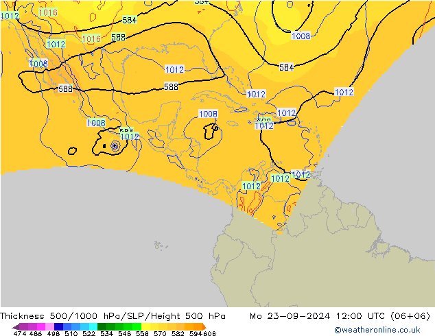 Thck 500-1000hPa NAM lun 23.09.2024 12 UTC