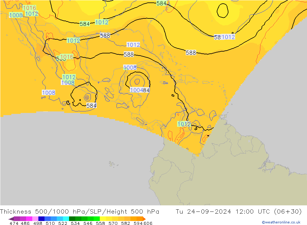 Thck 500-1000hPa NAM mar 24.09.2024 12 UTC