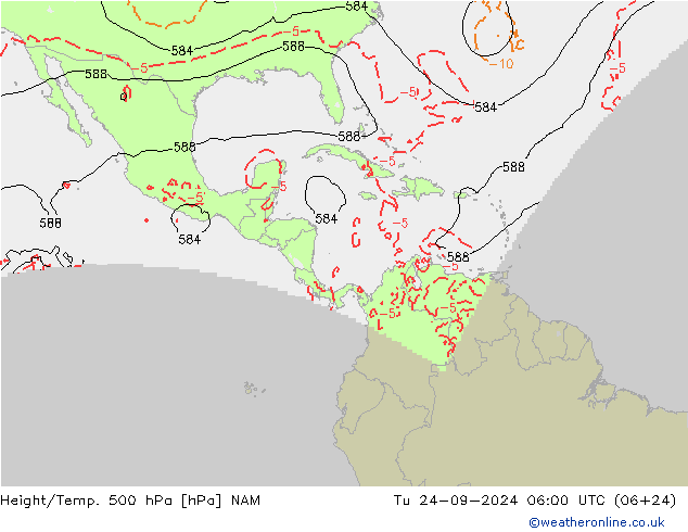 Height/Temp. 500 hPa NAM Tu 24.09.2024 06 UTC