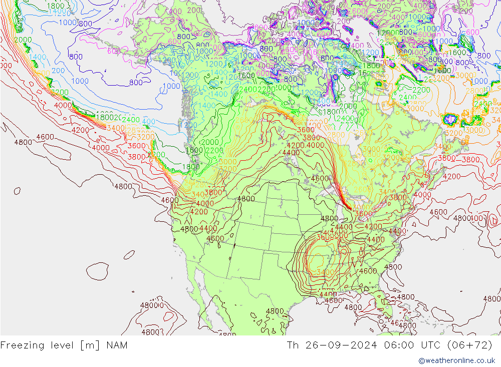 Zero termico NAM gio 26.09.2024 06 UTC