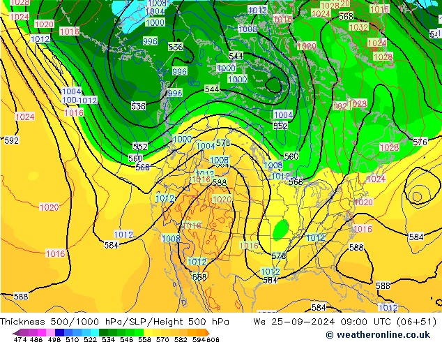 Thck 500-1000hPa NAM We 25.09.2024 09 UTC