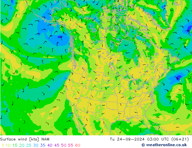 Surface wind NAM Tu 24.09.2024 03 UTC