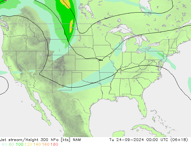 Jet Akımları NAM Sa 24.09.2024 00 UTC