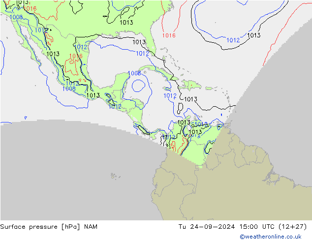 Pressione al suolo NAM mar 24.09.2024 15 UTC