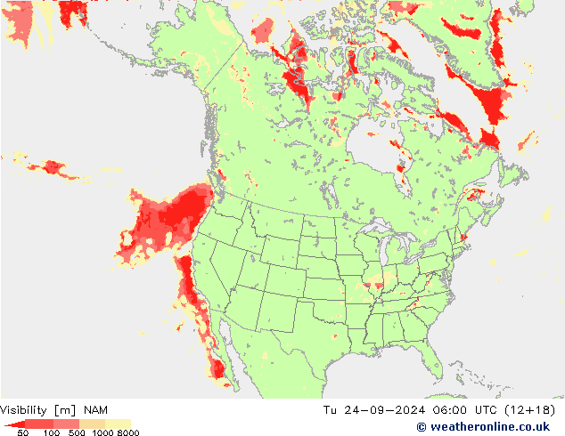 Visibilidad NAM mar 24.09.2024 06 UTC