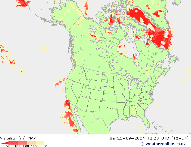 Visibilità NAM mer 25.09.2024 18 UTC