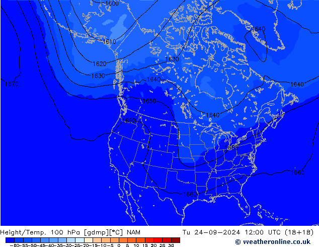 Height/Temp. 100 hPa NAM  24.09.2024 12 UTC