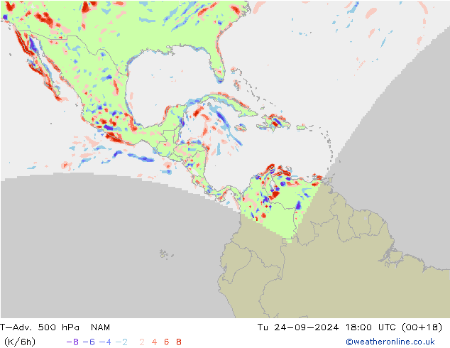 T-Adv. 500 hPa NAM Tu 24.09.2024 18 UTC