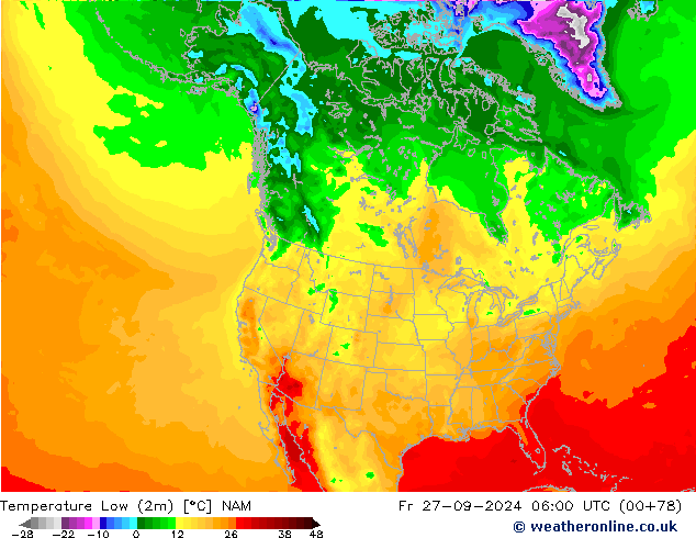 Min.  (2m) NAM  27.09.2024 06 UTC